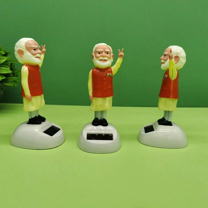 Solar Waving Modi Ji Statue (Pack of 2)