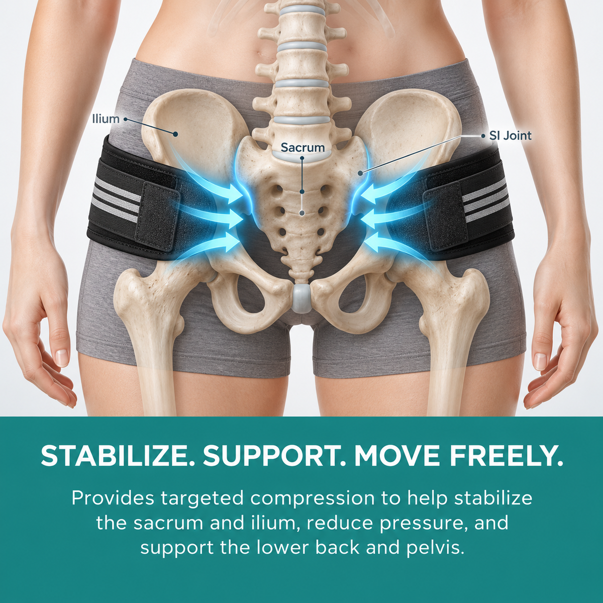 WELLESA Sacroiliac SI Joint Hip Belt for Men & Women