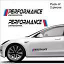 Performance Car Sticker Vinyl 13.8x2.4in 2 Pack