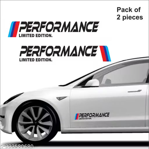 Performance Car Sticker Vinyl 13.8x2.4in 2 Pack
