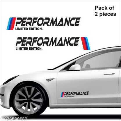 Performance Car Sticker Vinyl 13.8x2.4in 2 Pack