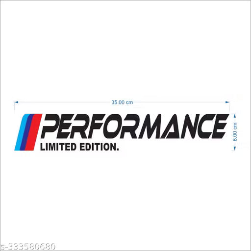 Performance Car Sticker Vinyl 13.8x2.4in 2 Pack