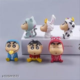 Shinchan Mini Figures Set (6PCS, 5.5cm) – Cute Cartoon Toy Collection | Colorful Costumes | Kids Gift & Decor Item | Meesho Trending Toy