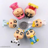 Shinchan Mini Figures Set (6PCS, 5.5cm) – Cute Cartoon Toy Collection | Colorful Costumes | Kids Gift & Decor Item | Meesho Trending Toy