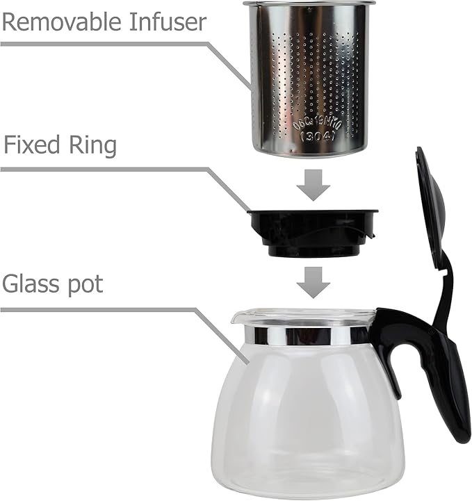 Glass tea maker components